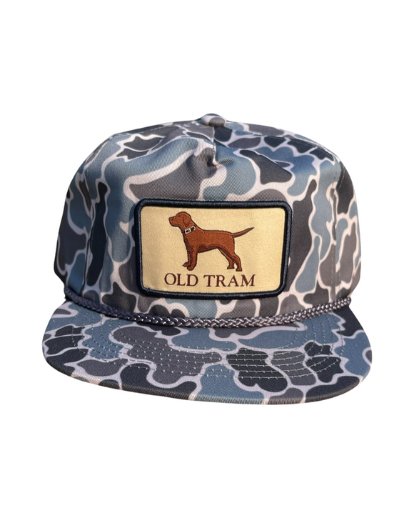 Old Tram Marlin Patch Hat- Heather Grey/Gold/Birch