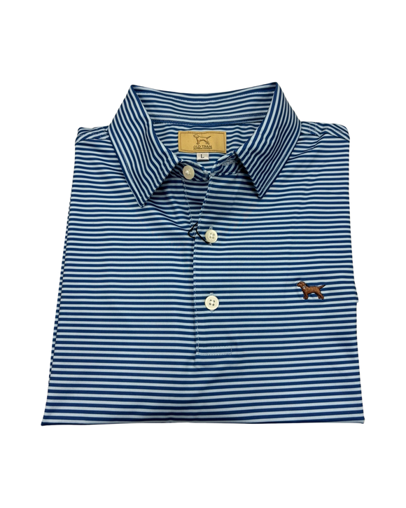 Old Tram William Performance Polo- Navy/Blue