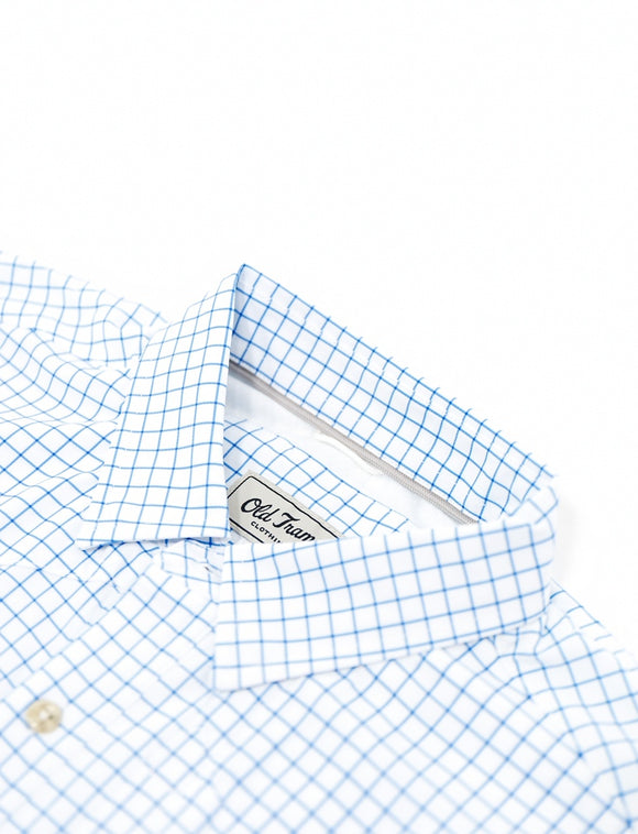 Old Tram Tattersall Fishing Shirt- Royal Blue