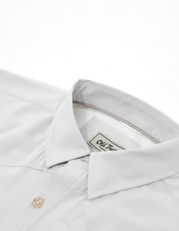 Old Tram Solid Fishing Shirt- Light Grey