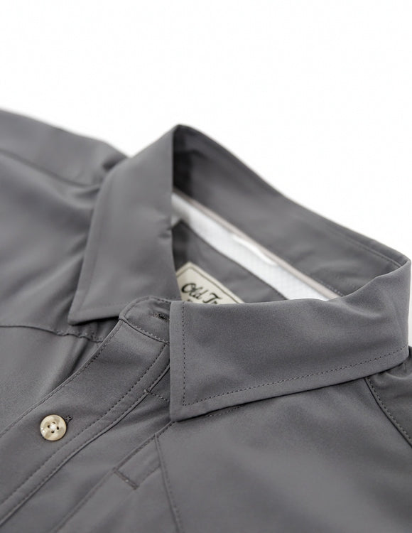 Old Tram Solid Fishing Shirt- Sky Grey