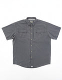 Old Tram Solid Fishing Shirt- Sky Grey
