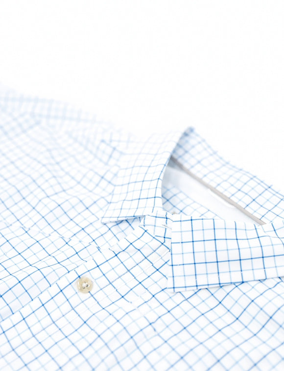 Old Tram Tattersall Fishing Shirt- Multi Blue