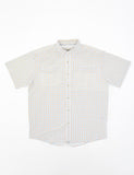 Old Tram Tattersall Fishing Shirt- Camel/Light Blue
