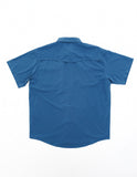 Old Tram Solid Fishing Shirt- Steel Blue