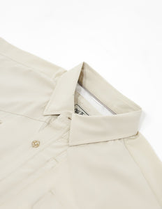 Old Tram Solid Fishing Shirt- Tan