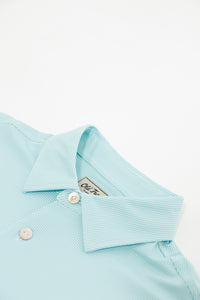 Old Tram Robert Performance Polo- Seafoam